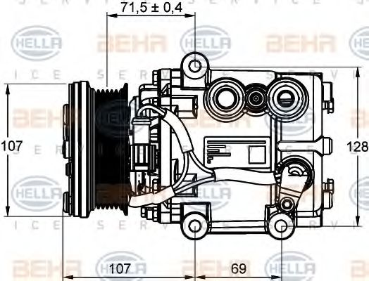 BEHR HELLA SERVICE 8FK 351 113-421