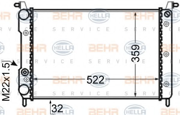 BEHR HELLA SERVICE 8MK 376 704-781