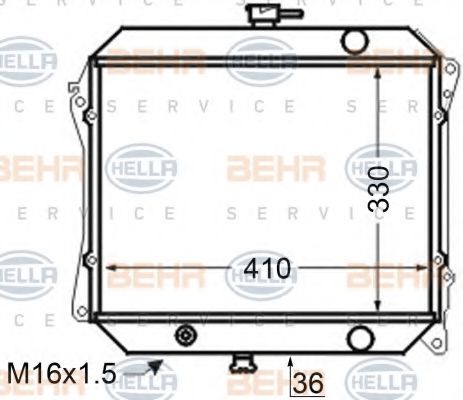 BEHR HELLA SERVICE 8MK 376 705-521