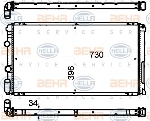 BEHR HELLA SERVICE 8MK 376 708-451