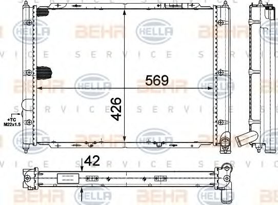 BEHR HELLA SERVICE 8MK 376 713-634