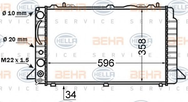 BEHR HELLA SERVICE 8MK 376 714-464