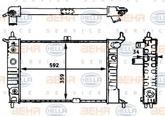 BEHR HELLA SERVICE 8MK 376 715-311