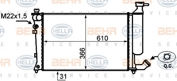 BEHR HELLA SERVICE 8MK 376 717-171