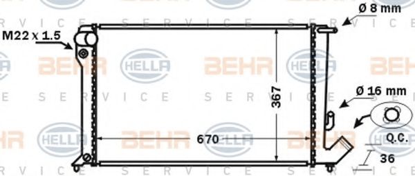 BEHR HELLA SERVICE 8MK 376 724-711