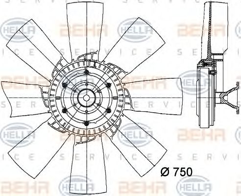 BEHR HELLA SERVICE 8MV 376 728-371