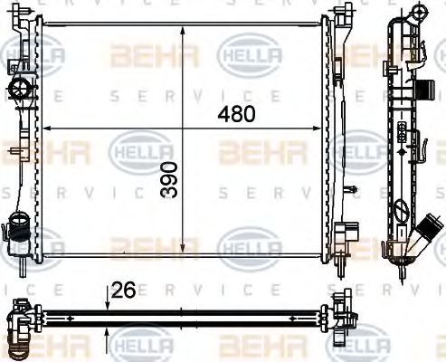 BEHR HELLA SERVICE 8MK 376 748-751