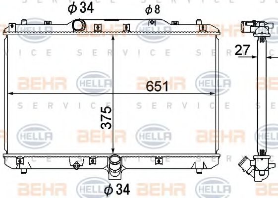 BEHR HELLA SERVICE 8MK 376 790-251