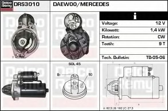 DELCO REMY DRS3010