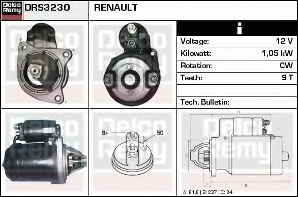 DELCO REMY DRS3230