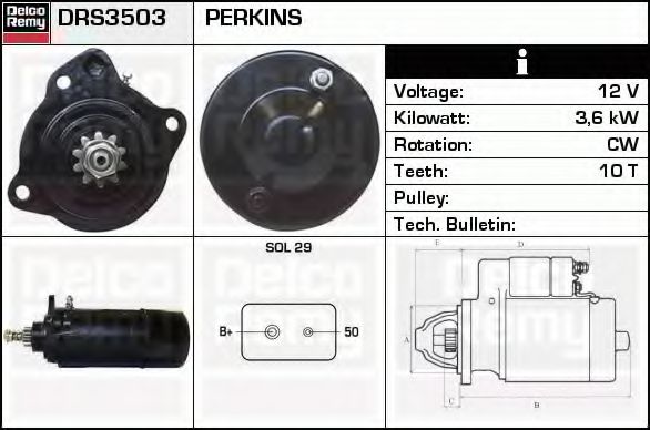 DELCO REMY DRS3503