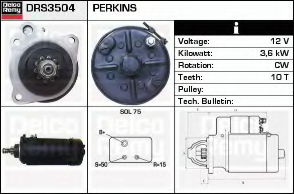 DELCO REMY DRS3504