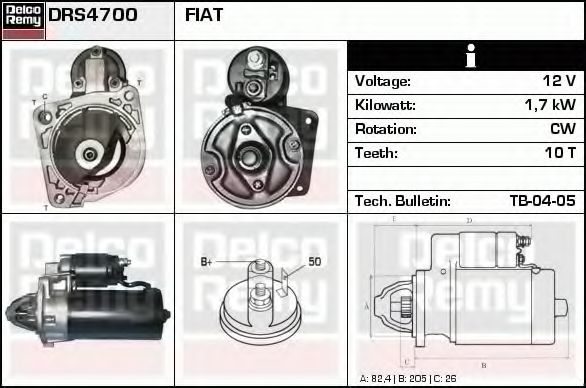 DELCO REMY DRS4700