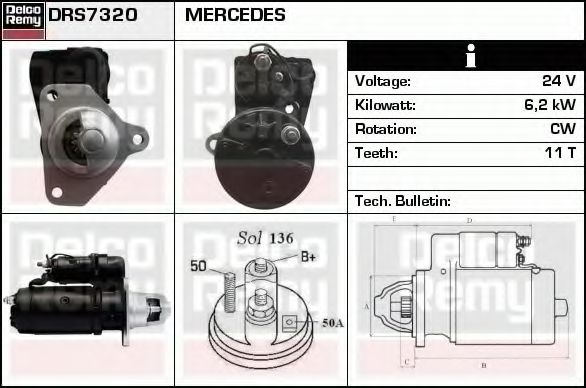 DELCO REMY DRS7320