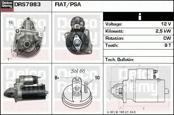 DELCO REMY DRS7983