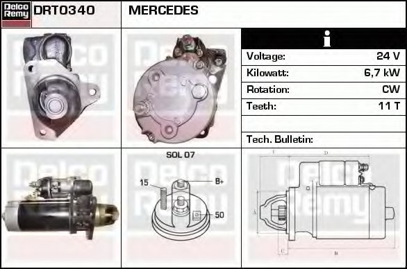 DELCO REMY DRT0340