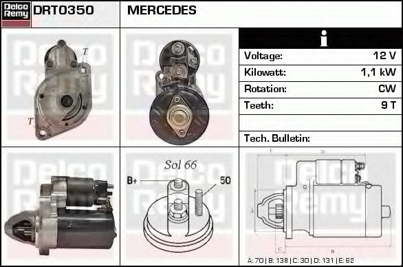 DELCO REMY DRT0350