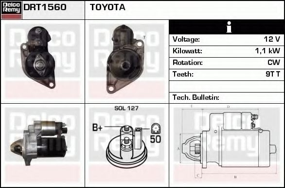 DELCO REMY DRT1560