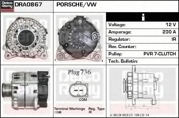DELCO REMY DRA0867
