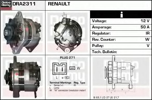 DELCO REMY DRA2311