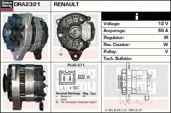 DELCO REMY DRA2321