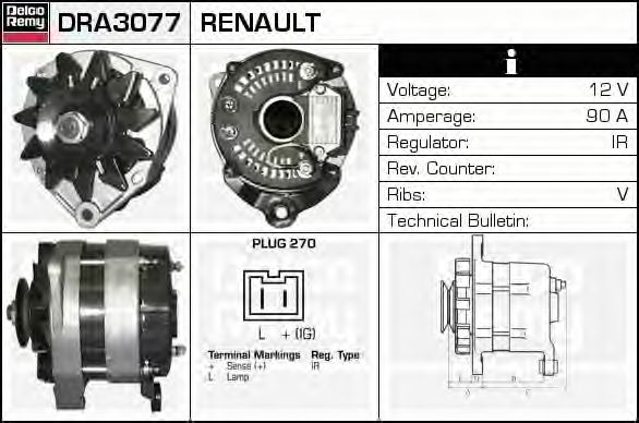 DELCO REMY DRA3077