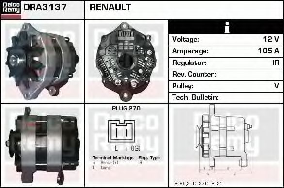 DELCO REMY DRA3137