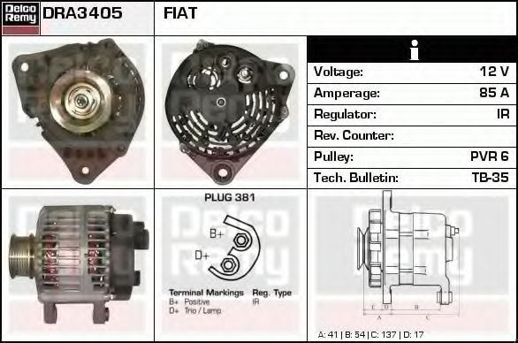 DELCO REMY DRA3405