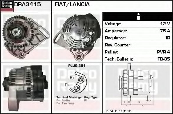 DELCO REMY DRA3415