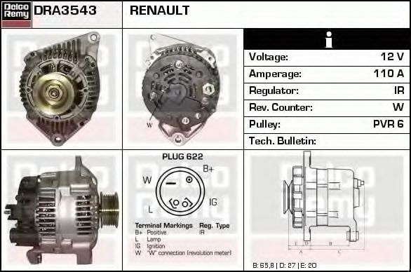 DELCO REMY DRA3543