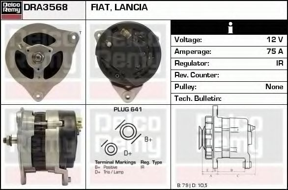 DELCO REMY DRA3568