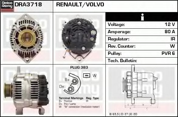 DELCO REMY DRA3718