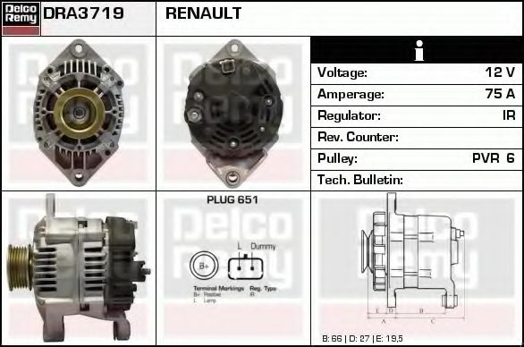 DELCO REMY DRA3719