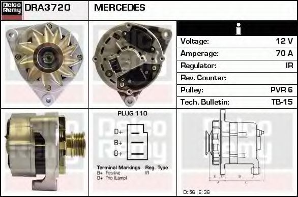 DELCO REMY DRA3720