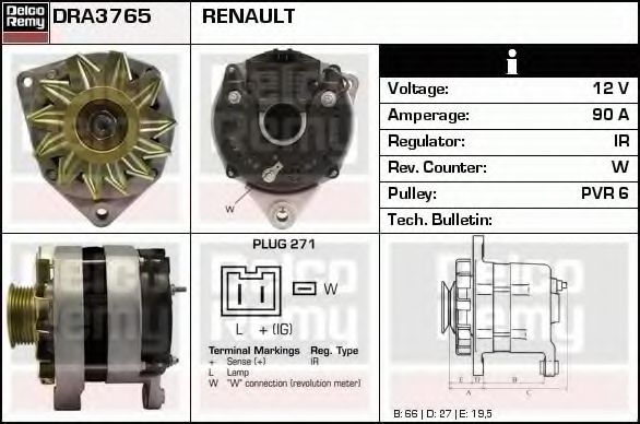 DELCO REMY DRA3765