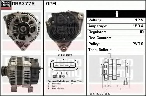 DELCO REMY DRA3776