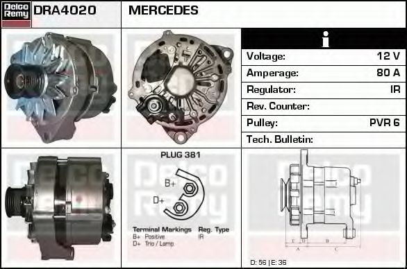 DELCO REMY DRA4020