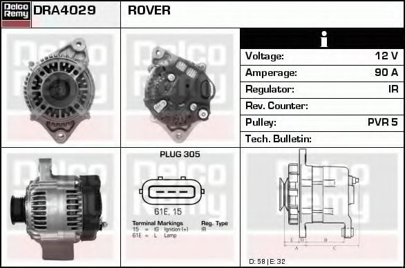 DELCO REMY DRA4029