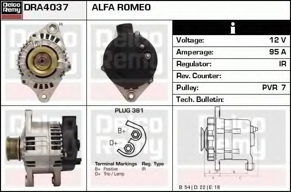 DELCO REMY DRA4037