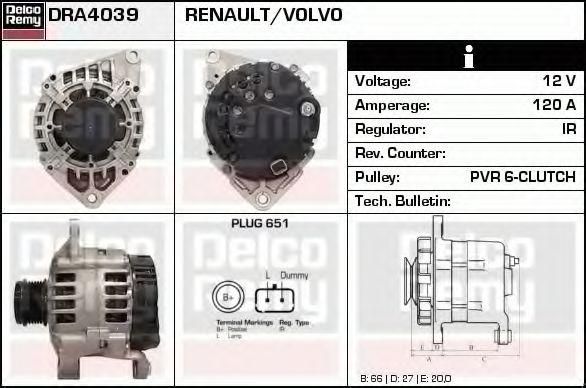 DELCO REMY DRA4039