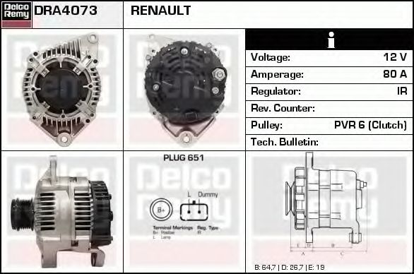 DELCO REMY DRA4073