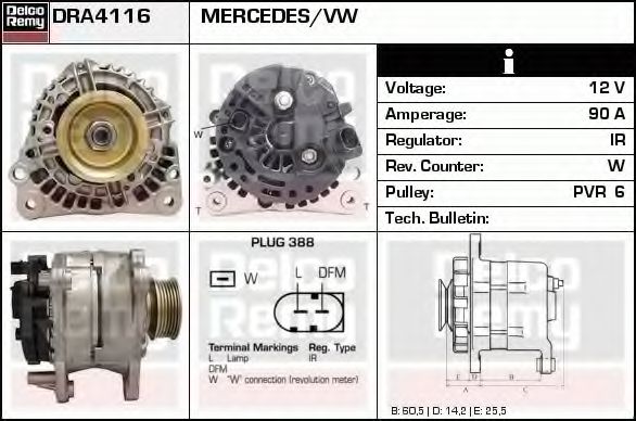 DELCO REMY DRA4116