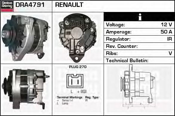 DELCO REMY DRA4791