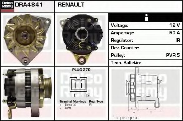 DELCO REMY DRA4841