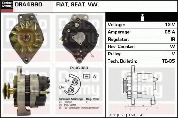 DELCO REMY DRA4990