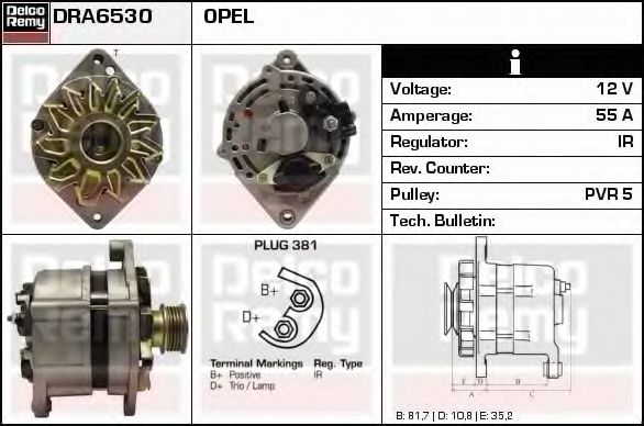 DELCO REMY DRA6530