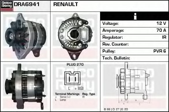 DELCO REMY DRA6941