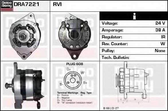 DELCO REMY DRA7221