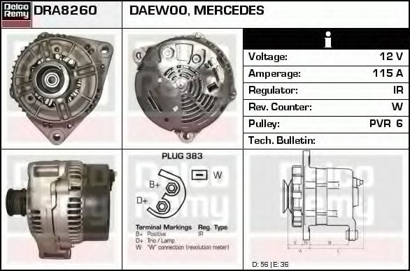 DELCO REMY DRA8260