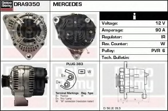 DELCO REMY DRA9350